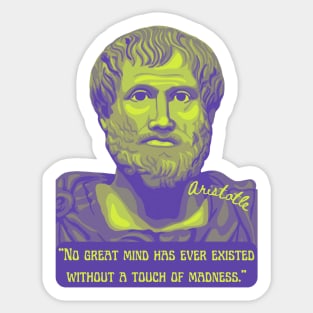 Aristotle Portrait and Quote Sticker